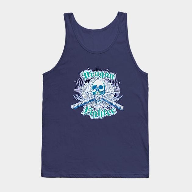 Dragon Fighter Skull Tank Top by T-Culture